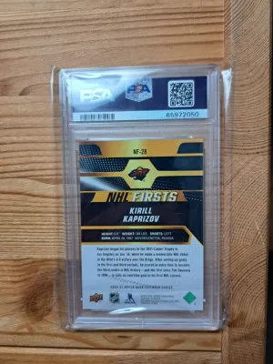 2020-21 Upper Deck Series 2 NHL Firsts Kirill Kaprizov #NF-28 PSA 10 back